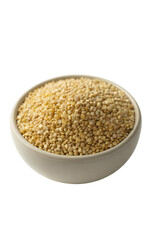 A bowl of raw hulled barley grains on a black background