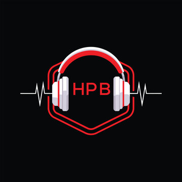 HPB  Headphone Company logo. HPB Modern Music logo design for entrepreneur and business. HPB Entertainment Branding best icon.
