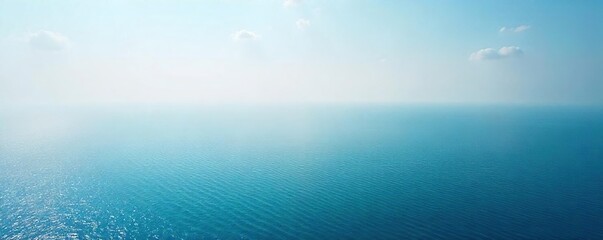 Endless ocean vista, serene waters meeting the hazy horizon Perfect for travel, nature, and calming themes Ideal for websites, brochures, and more , bright, vast