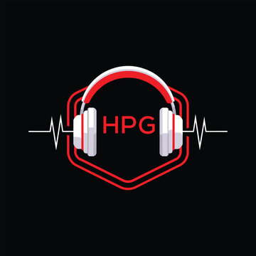 HPG  Headphone Company logo. HPG Modern Music logo design for entrepreneur and business. HPG Entertainment Branding best icon.
