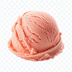 realistic delicious scoop of  vanilla ice cream in in different color style isolated on transparent background