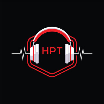HPT  Headphone Company logo. HPT Modern Music logo design for entrepreneur and business. HPT Entertainment Branding best icon.
