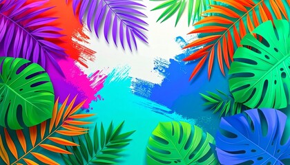 Naklejka premium tropical palm trees