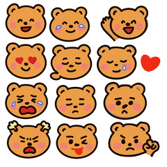 Bear’s emotions icon 