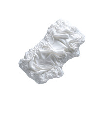 White cloth diaper, soft and smooth, fluted edges