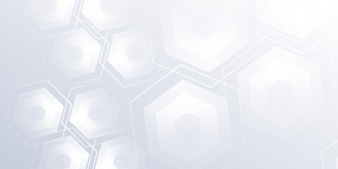 White background with gradient color and artistic dynamic lhexagon abstract simple modern desifgn