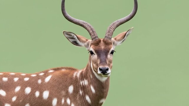 Graceful sitatunga with distinctive markings