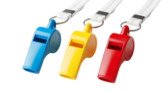 Whistles isolated on transparent background