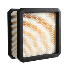 Close up new square car air filter png