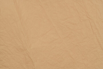 Beige Crumpled Kraft Paper Texture Background