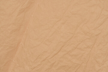 Fototapeta premium Beige Crumpled Kraft Paper Texture Background