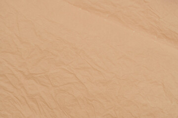 Beige Crumpled Kraft Paper Texture Background