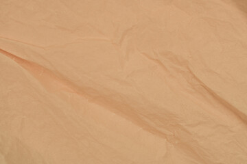 Beige Crumpled Kraft Paper Texture Background
