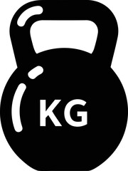 Simple kettlebell icon fitness weight training exercise gear