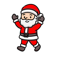 Santa Waving With Both Hands
