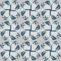 old style of vintage seamless pattern with colorful shape combination