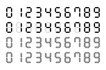 デジタルの数字のバリエーション素材