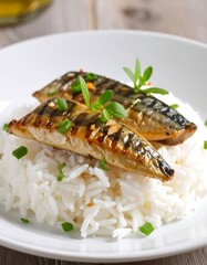 Grilled fish with rice