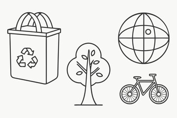 Eco-Friendly Linear Icon Pack