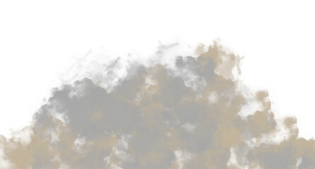 Retro Halftone Style Smoke Graphic