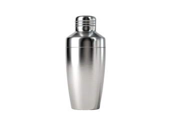 Polished stainless steel cocktail shaker