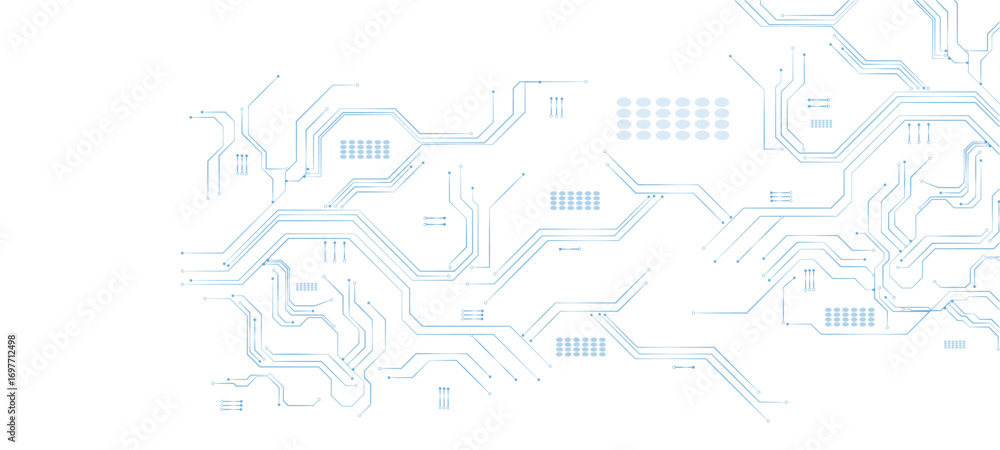 Poster technology black circuit diagram concept.high-tech circuit board connection system.vector abstract t