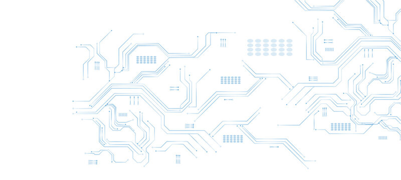 Technology black circuit diagram concept.High-tech circuit board connection system.Vector abstract technology on white background. circuit board background