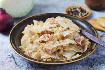 Southern Fried Cabbage, traditional dish in the South of the USA	