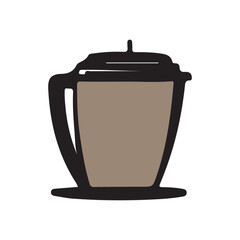  coffee mug vector icon, logo template, silhouette,
 Coffee cup clipart design, vector illustration,  Flat design, symbol, trending, Editable Stroke,  sign, branding and design, Hot coffee, 