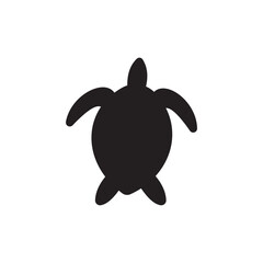 Sea turtle silhouette icon vector illustration on white background. World Animal Day