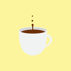 Coffee cup vector illustration. Coffee lover. International Coffee Day