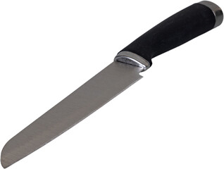 Stainless Steel Table Knife with Black Handle for Dining and Kitchen Cutout
