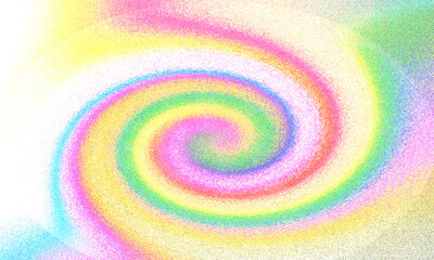 Vibrant rainbow swirl with speckled texture