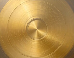 Obraz premium Golden circular metal surface with concentric rings