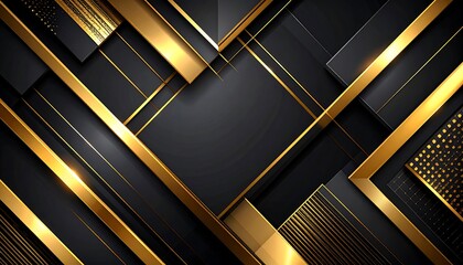 Obraz premium Abstract geometric background with gold accents