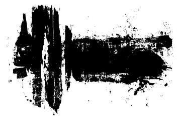 brush stroke. rectangular shape Linocut grunge stamp textures on white background. Dust overlay distress grain textures. Ink roller vintage letterpress textures with rough edges. Eroded dirty b