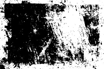 brush stroke. rectangular shape Linocut grunge stamp textures on white background. Dust overlay distress grain textures. Ink roller vintage letterpress textures with rough edges. Eroded dirty b