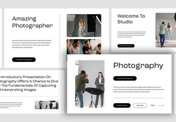 White And Black Minimalist Portfolio Photography Presentation