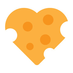 Cheese flat, triangular piece with holes vektor