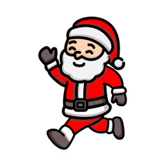 Santa Walking With Christmas Joy