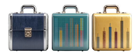 Stylish Briefcases with Graph Patterns for Business Professionals