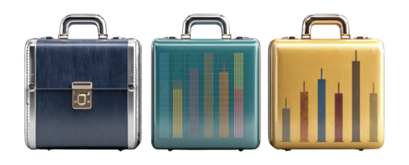 Stylish Briefcases with Graph Patterns for Business Professionals