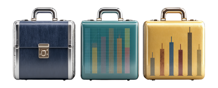 Stylish Briefcases with Graph Patterns for Business Professionals