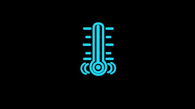 Glowing Human kidney icon animation. neon kidney animation The kidney was divided into the right and left halves icon on black background.