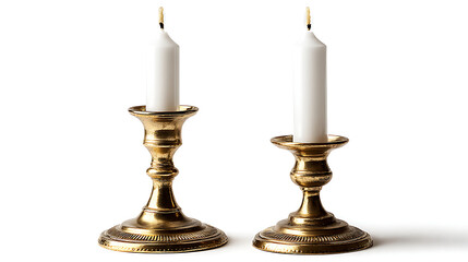candlestick with candle isolated
