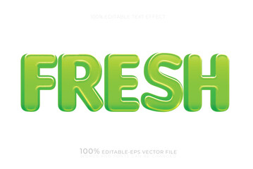 Naklejka premium fresh green editable text effect