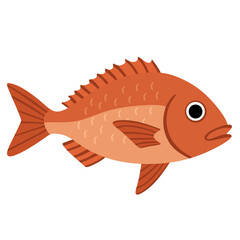 Red Snapper Sea Animal Aquatic Life Illustration