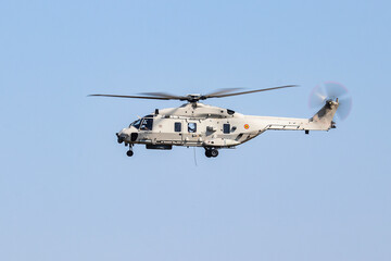 NH90 Caiman of Belgian Air Force in flight during an air show