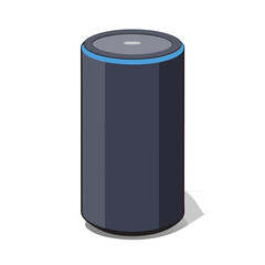 black and white trash can