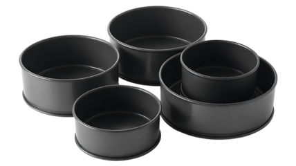 Set of four round metal baking cookie cutters various sizes kitchen tool